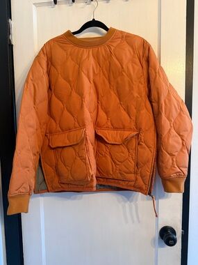 Taion Orange Quilted Puffer Jacket